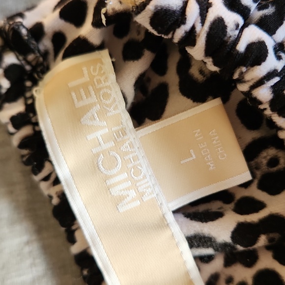 Michael Kors gray and black leopard print tank top womans size large - Picture 2 of 13
